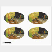 Sticker Ovale Café nocturne de Van Gogh (Feuille)