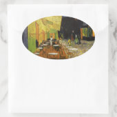 Sticker Ovale Café nocturne de Van Gogh (Sac)