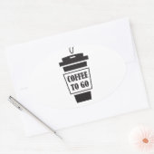 Sticker Ovale café pour aller (Enveloppe)