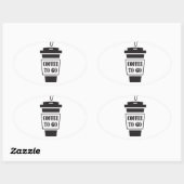 Sticker Ovale café pour aller (Feuille)