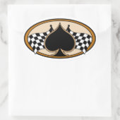 Sticker Ovale Cafe Racer / Moto (Sac)