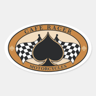 Sticker Ovale Cafe Racer / Moto