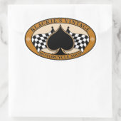 Sticker Ovale Cafe Racer / Moto (Sac)