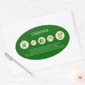 Sticker Ovale caipirinha, boisson brésilienne (Enveloppe)