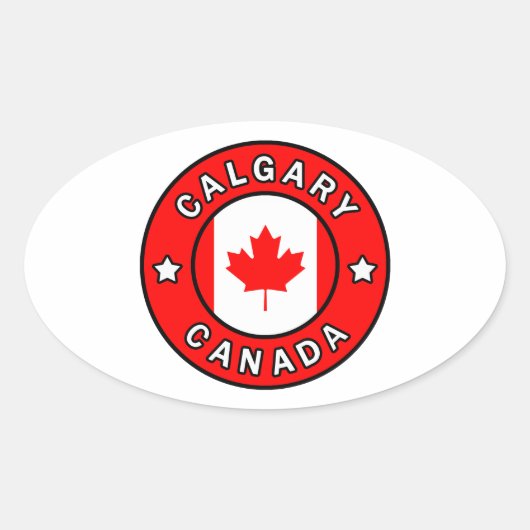 Sticker Ovale Calgary Canada (Devant)