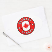 Sticker Ovale Calgary Canada (Enveloppe)