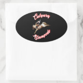 Sticker Ovale Calgary Heure Canada Juillet Riders Calgary Stampe (Sac)