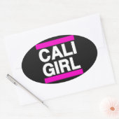 Sticker Ovale Cali Girl Rose (Enveloppe)