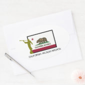 STICKER OVALE CALIFORNIA ARCADIA MISSION LDS CTR (Enveloppe)