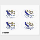 STICKER OVALE CALIFORNIE (Feuille)