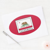 Sticker Ovale Californie (Enveloppe)