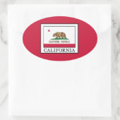 Sticker Ovale Californie (Sac)