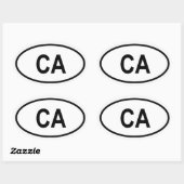 Sticker Ovale Californie "CA" (Feuille)