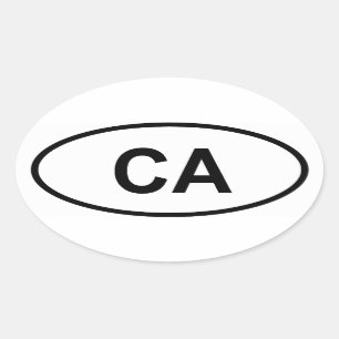 Sticker Ovale Californie "CA"