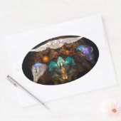 Sticker Ovale Calling the Spirit Animals (Enveloppe)
