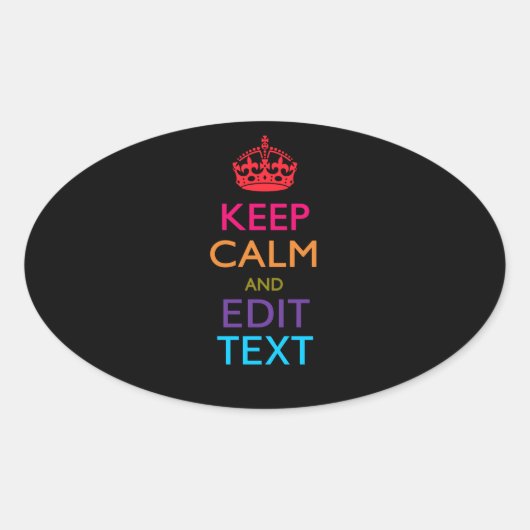 Sticker Ovale CALME DE CONSERVATION PERSONNALISÉ ET Multicolore (Devant)