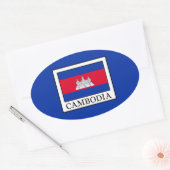 Sticker Ovale Cambodge (Enveloppe)