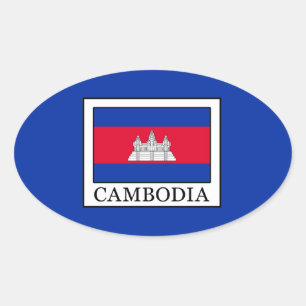 Sticker Ovale Cambodge