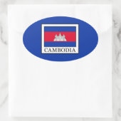 Sticker Ovale Cambodge (Sac)