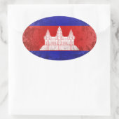 Sticker Ovale Cambodge (Sac)