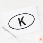 Sticker Ovale Cambodge "K" (Enveloppe)
