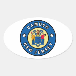Sticker Ovale Camden New Jersey