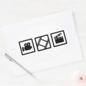 Sticker Ovale Caméra de fermeture de bobine de film (Enveloppe)