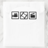 Sticker Ovale Caméra de fermeture de bobine de film (Sac)