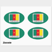 Sticker Ovale Cameroun (Feuille)