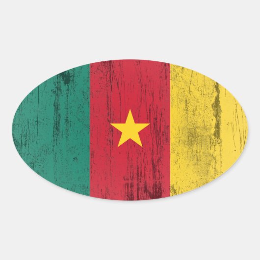 Sticker Ovale Cameroun (Devant)