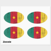 Sticker Ovale Cameroun (Feuille)