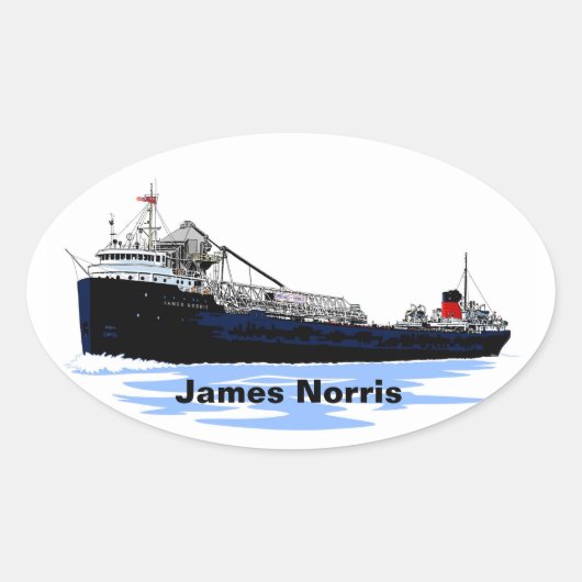 Sticker Ovale Camion-cargo des Grands Lacs James Norris (Devant)