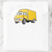 Sticker Ovale Camion de livraison Carton jaune (Sac)