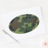 Sticker Ovale Camo de l'armée (Enveloppe)