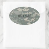 Sticker Ovale Camouflage ACU de l'armée sur mesure (Sac)