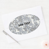 Sticker Ovale Camouflage de ville numérique noir et gris (éclair (Enveloppe)