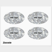 Sticker Ovale Camouflage de ville numérique noir et gris (éclair (Feuille)