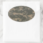 Sticker Ovale Camouflage numérique ACU (Sac)