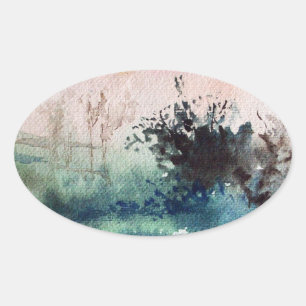 STICKER OVALE CAMPAGNE DE MAREMMA TERRE TOSCANE