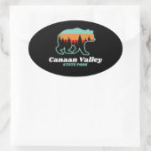 Sticker Ovale Canaan Valley Resort State Park West Virginia Bear (Sac)