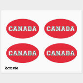 Sticker Ovale Canada (Feuille)