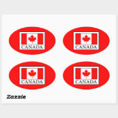 Sticker Ovale Canada (Feuille)