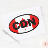 Sticker Ovale Canada CDN (Enveloppe)