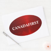 Sticker ovale CANADAFIRST (Enveloppe)