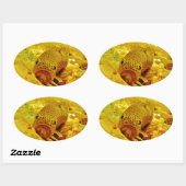 Sticker Ovale Canal en flux (Feuille)