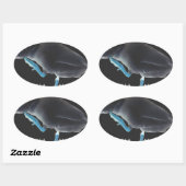 Sticker Ovale Canard avec moi se réveille comme ça & Hakuna Mata (Feuille)