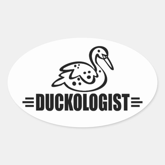 Sticker Ovale Canard Drôle (Devant)