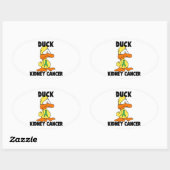 Sticker Ovale Cancer du canard (Feuille)
