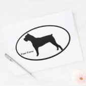 Sticker Ovale Cane Corso SIlhouette (Enveloppe)
