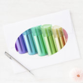 Sticker Ovale Canettes aérosol colorées (Enveloppe)